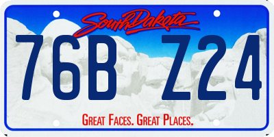 SD license plate 76BZ24