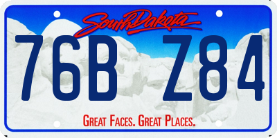 SD license plate 76BZ84