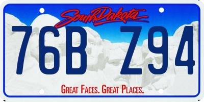 SD license plate 76BZ94