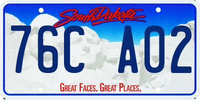 SD license plate 76CA02