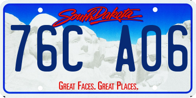 SD license plate 76CA06