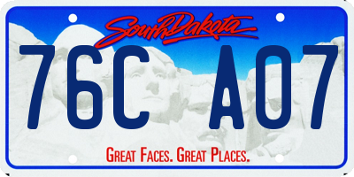 SD license plate 76CA07