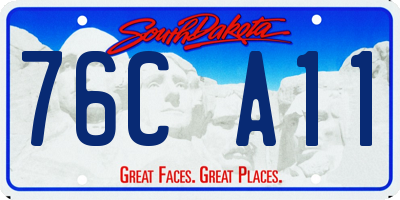 SD license plate 76CA11