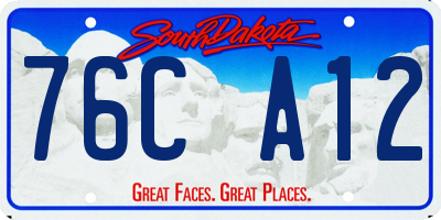SD license plate 76CA12