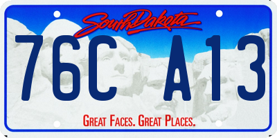 SD license plate 76CA13