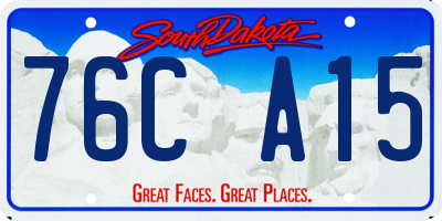 SD license plate 76CA15