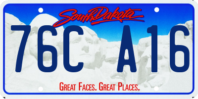 SD license plate 76CA16