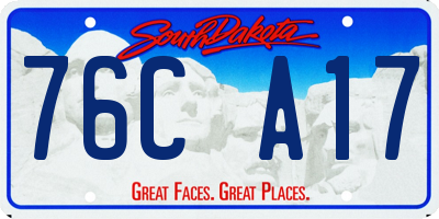 SD license plate 76CA17