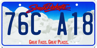 SD license plate 76CA18