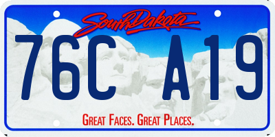 SD license plate 76CA19
