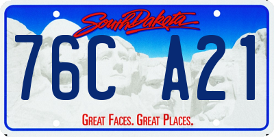 SD license plate 76CA21