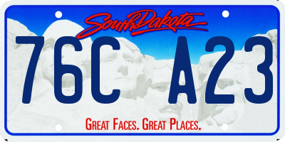 SD license plate 76CA23