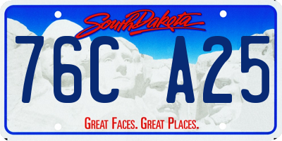 SD license plate 76CA25