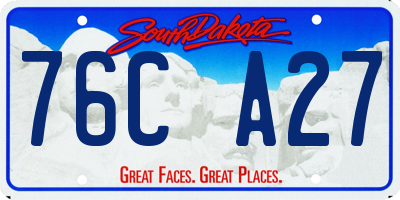 SD license plate 76CA27