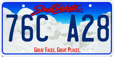 SD license plate 76CA28