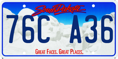 SD license plate 76CA36