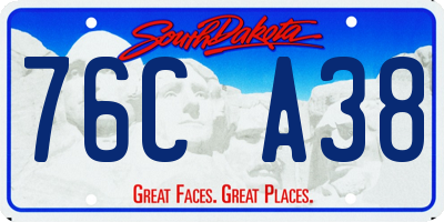 SD license plate 76CA38
