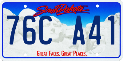 SD license plate 76CA41