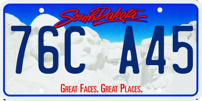 SD license plate 76CA45