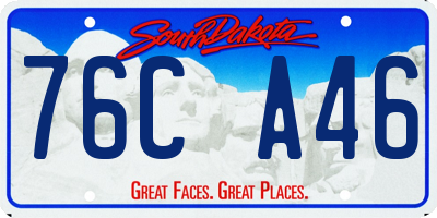 SD license plate 76CA46