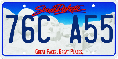 SD license plate 76CA55