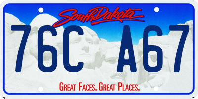 SD license plate 76CA67