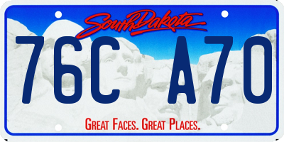 SD license plate 76CA70
