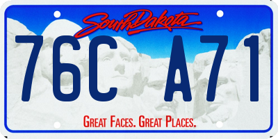 SD license plate 76CA71