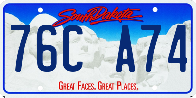SD license plate 76CA74