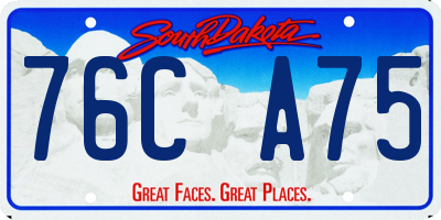 SD license plate 76CA75