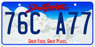 SD license plate 76CA77
