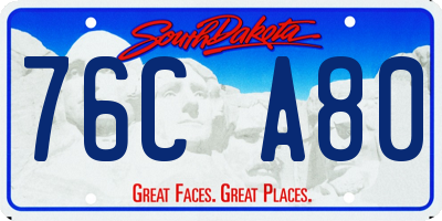 SD license plate 76CA80