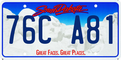 SD license plate 76CA81