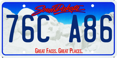 SD license plate 76CA86