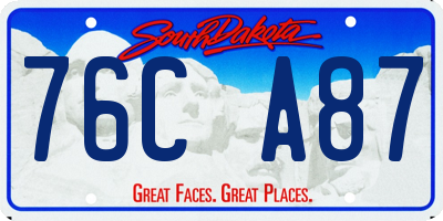 SD license plate 76CA87