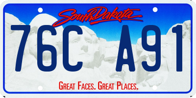 SD license plate 76CA91