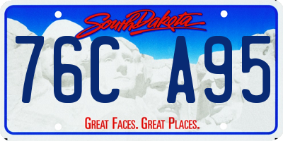 SD license plate 76CA95