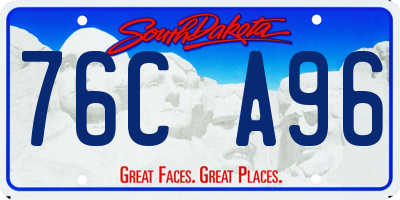 SD license plate 76CA96