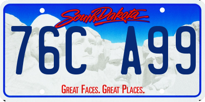 SD license plate 76CA99