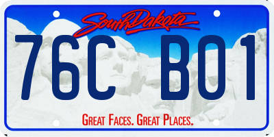 SD license plate 76CB01
