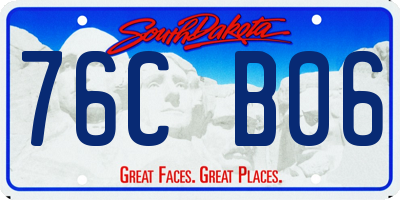 SD license plate 76CB06