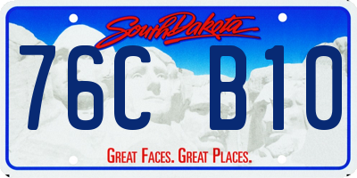 SD license plate 76CB10