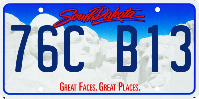 SD license plate 76CB13