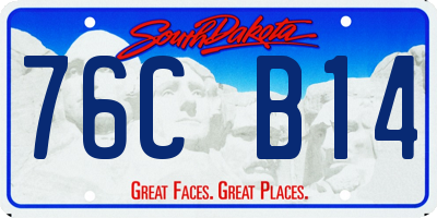 SD license plate 76CB14