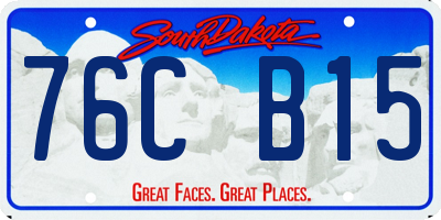 SD license plate 76CB15
