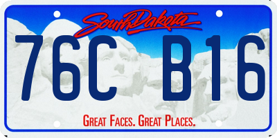 SD license plate 76CB16