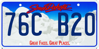 SD license plate 76CB20