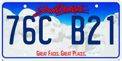 SD license plate 76CB21