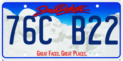 SD license plate 76CB22