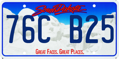 SD license plate 76CB25